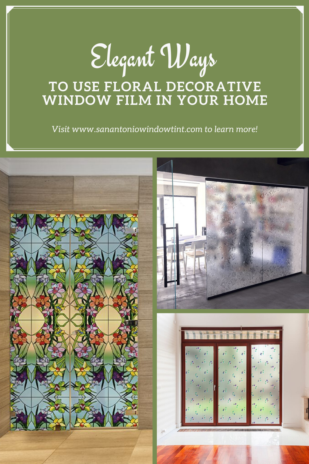elegant ways use floral decorative window film