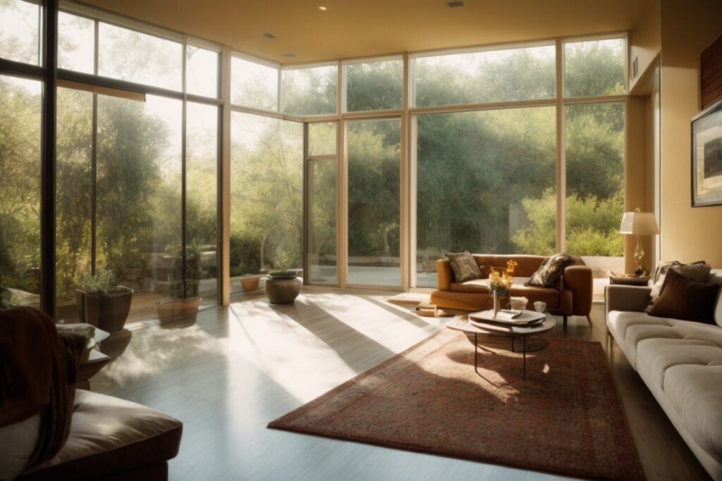 San Antonio home interior with sunlight filtered through window films