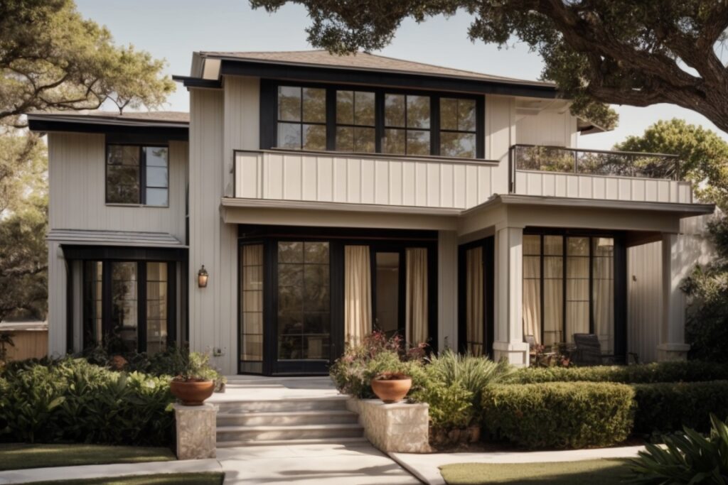 San Antonio home with opaque windows for privacy and sunlight protection