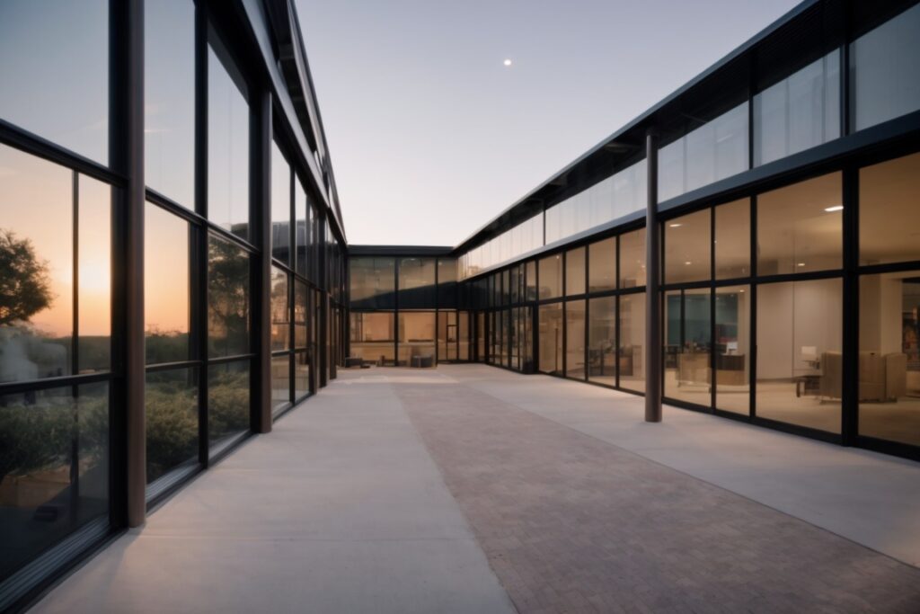 San Antonio office with low-E glass film, reducing sunlight glare and energy consumption