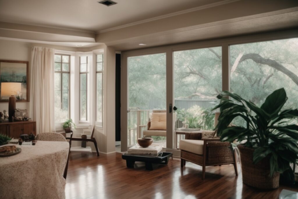 San Antonio home with heat reduction window film installed