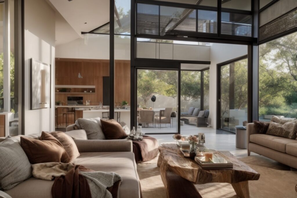 San Antonio home interior with UV protective window film installed
