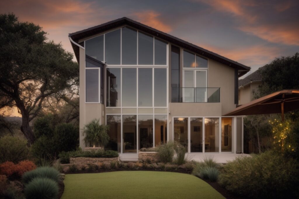 San Antonio home with solar control window film applied