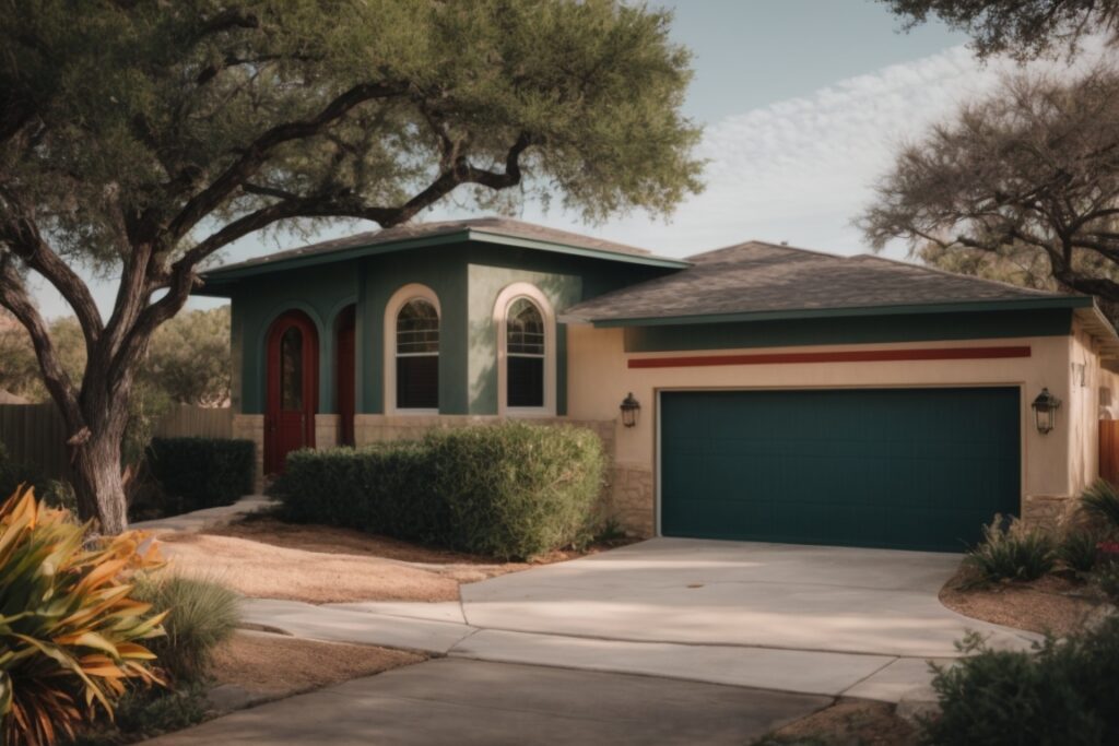 San Antonio home with tinted windows and vibrant exterior