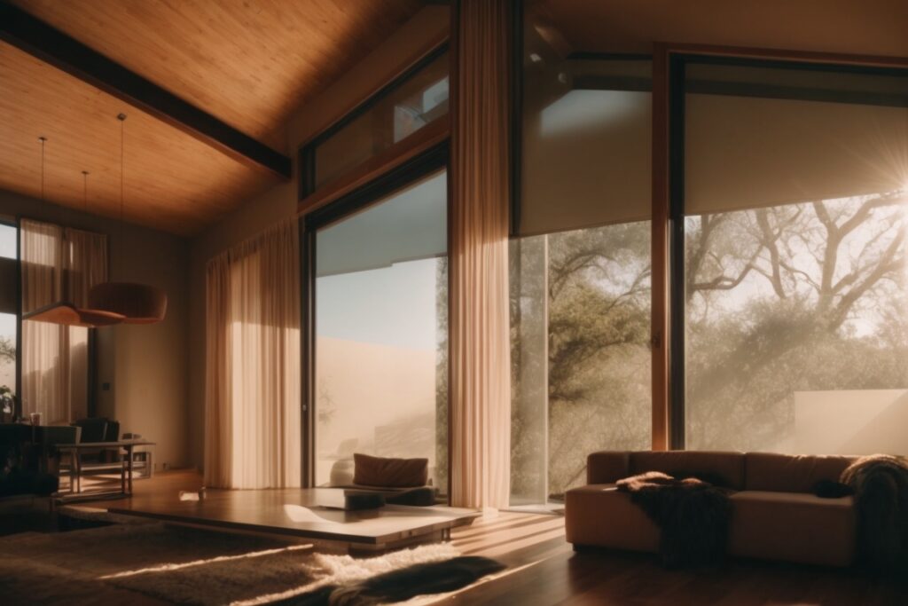 San Antonio home with thermal window film and intense sunlight