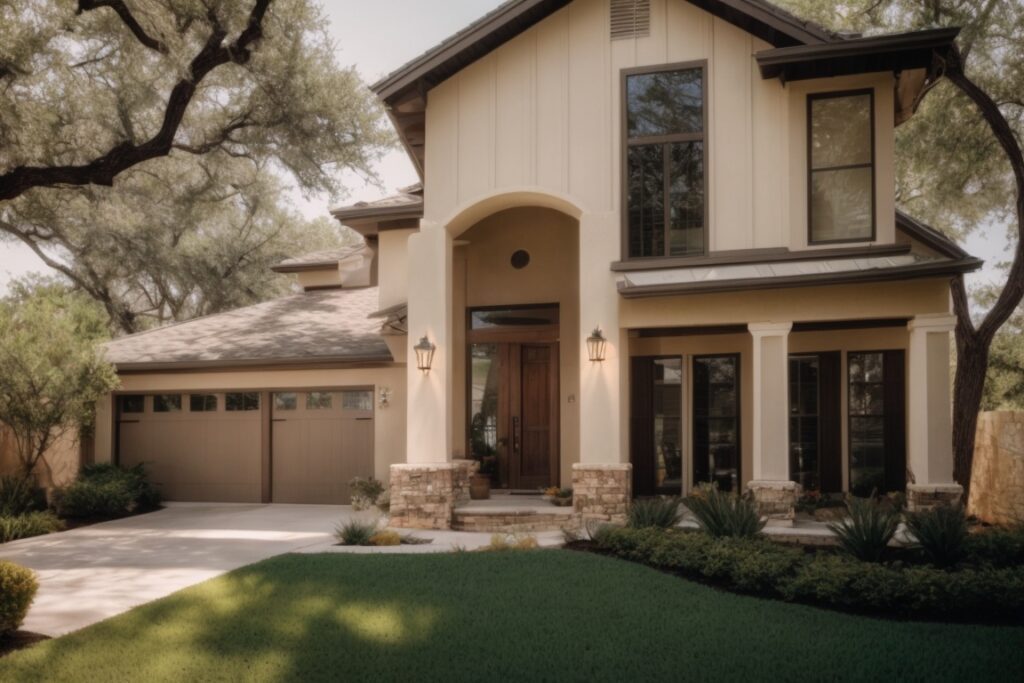 San Antonio home exterior with UV protection window tint film