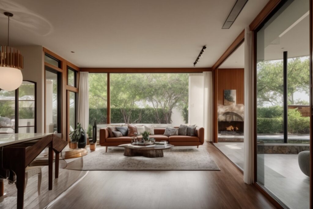 San Antonio home interior with opaque privacy window film