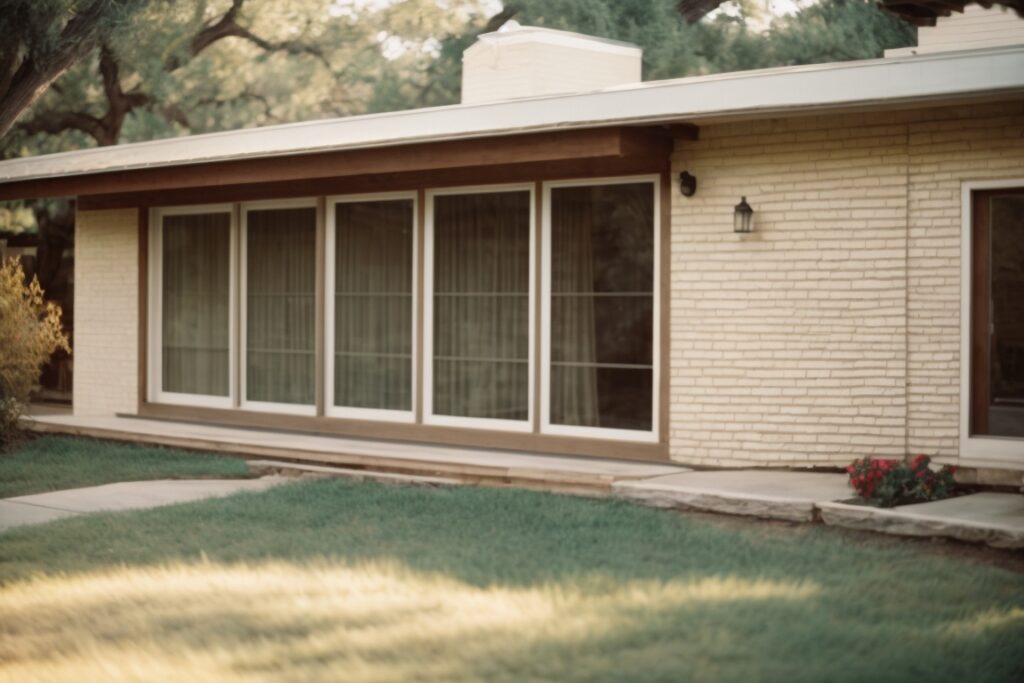 1950s ranch-style home in San Antonio with heat reduction window film