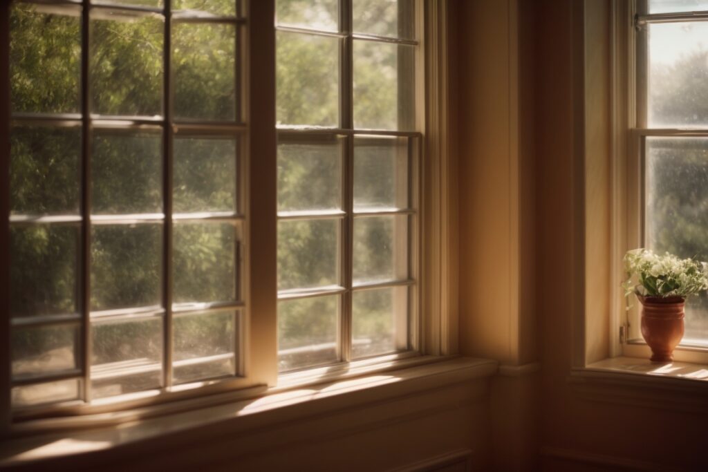 San Antonio home interior with solar heat glaring through unprotected windows