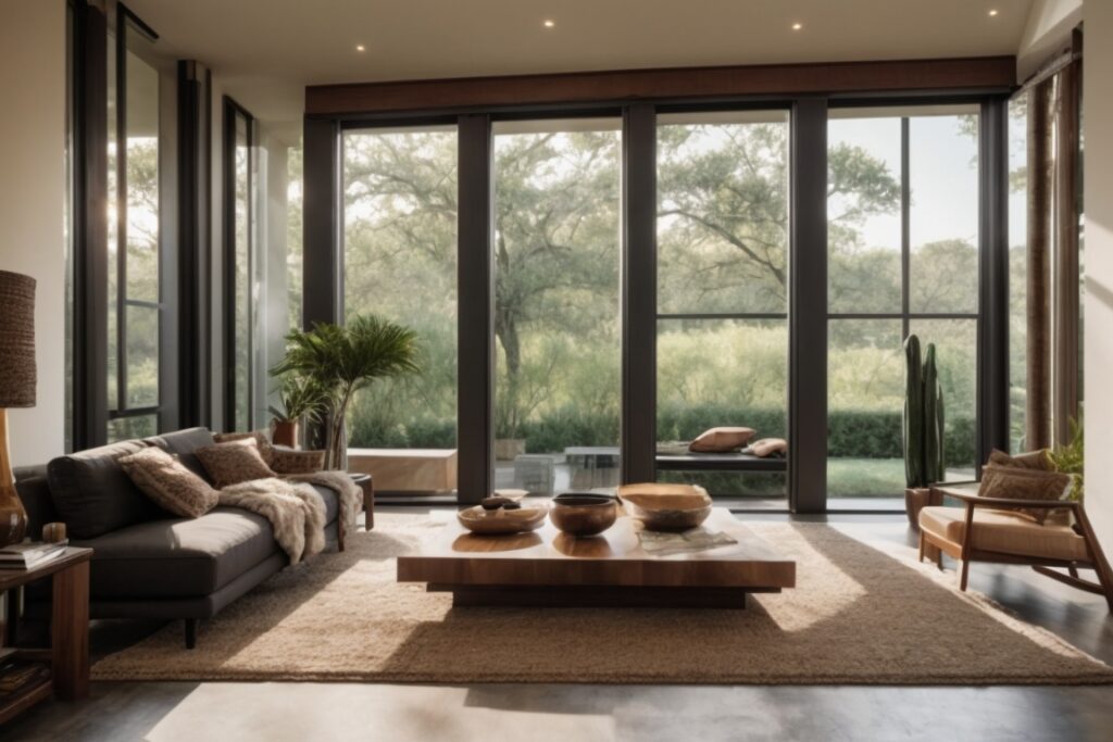 San Antonio home with residential window film, energy-efficient and enhanced privacy