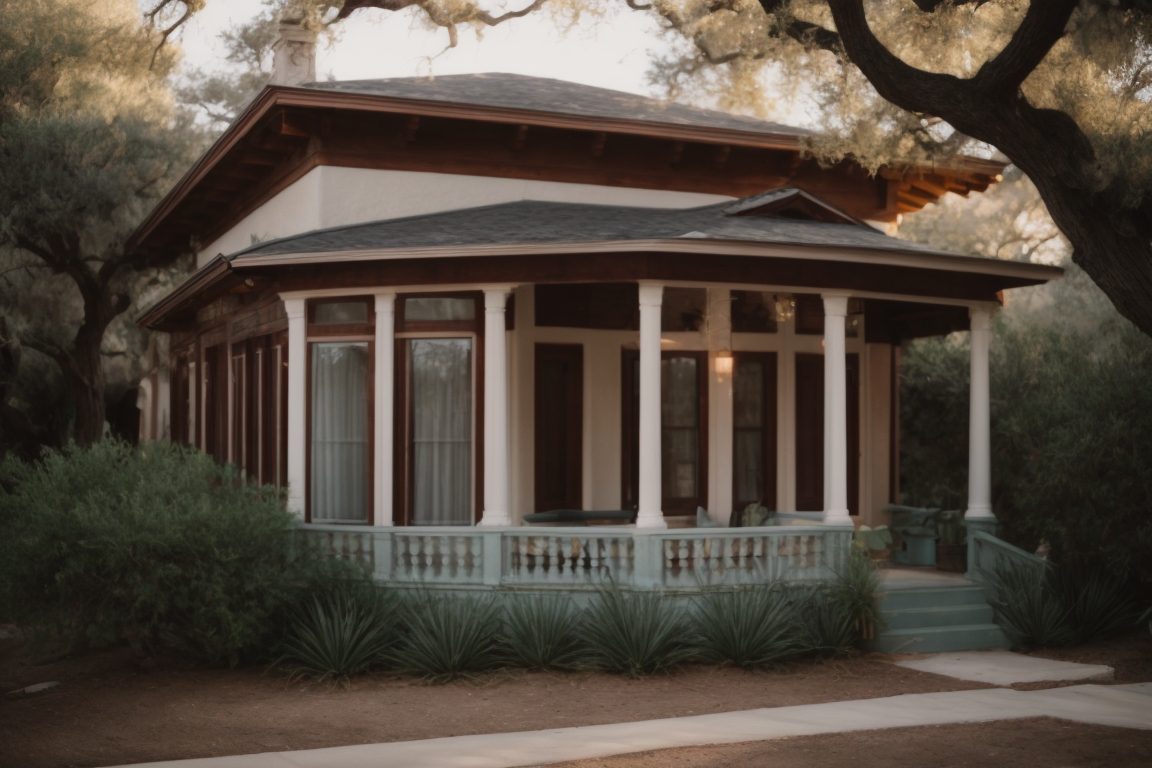 San Antonio historic home with frosted privacy windows