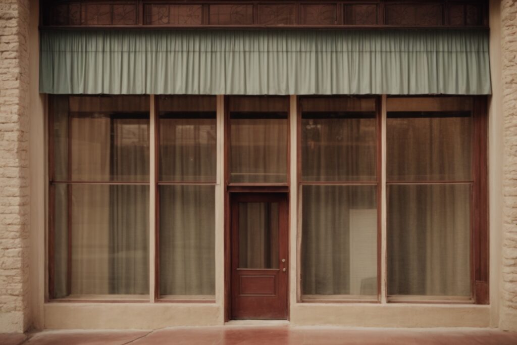 Vintage building in San Antonio with insulating window film