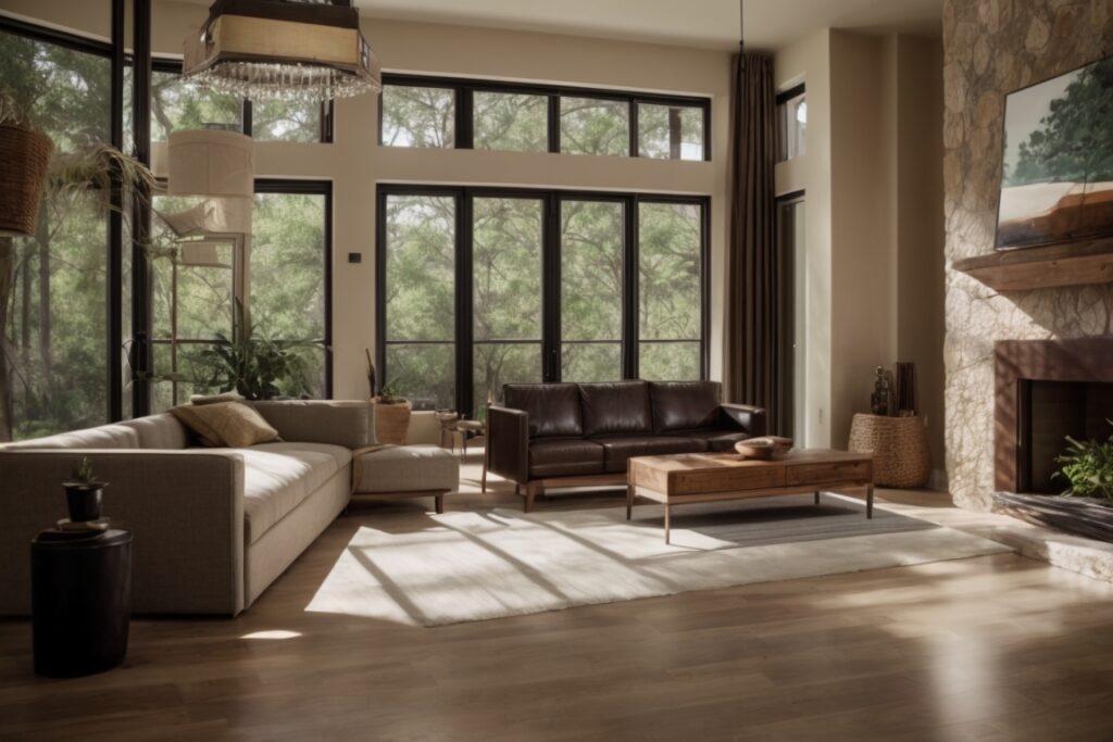 San Antonio home interior with UV protection window film