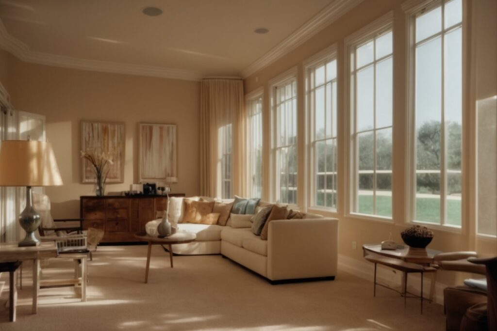 interior of a San Antonio home with thermal window film